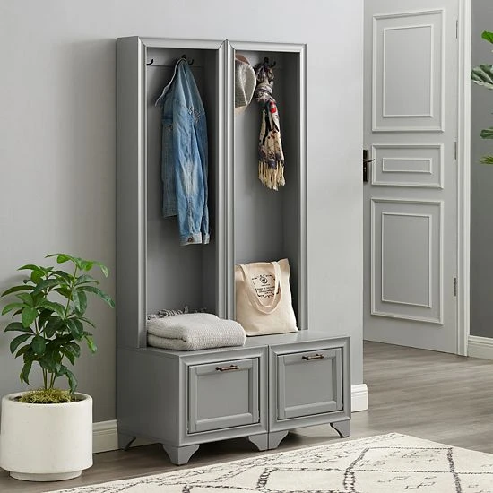Crosley Tara Entryway 2-piece Set Distressed White 4 Crosley Tara Entryway 2-piece Set Distressed White - Image 2
