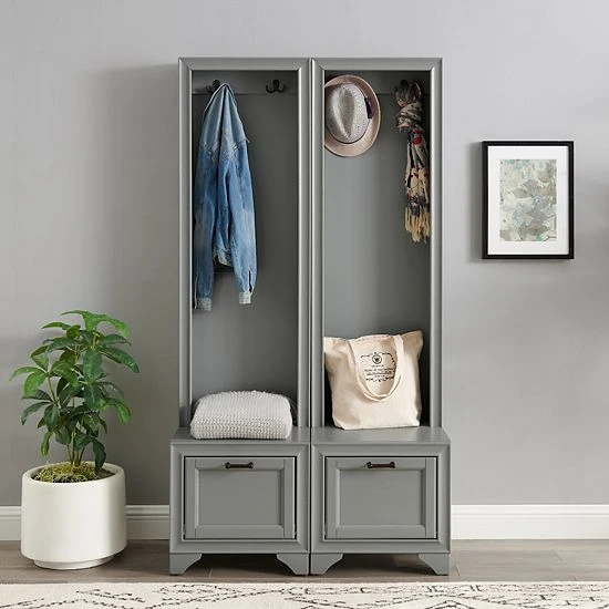 Crosley Tara Entryway 2-piece Set Distressed White 5 Crosley Tara Entryway 2-piece Set Distressed White - Image 3