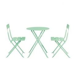 Crosley Karlee Indoor / Outdoor Metal Bistro 3-piece Set Coral