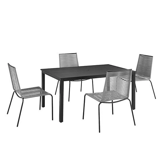 Crosley Fenton Patio Dining Table & Chair 5-piece Set