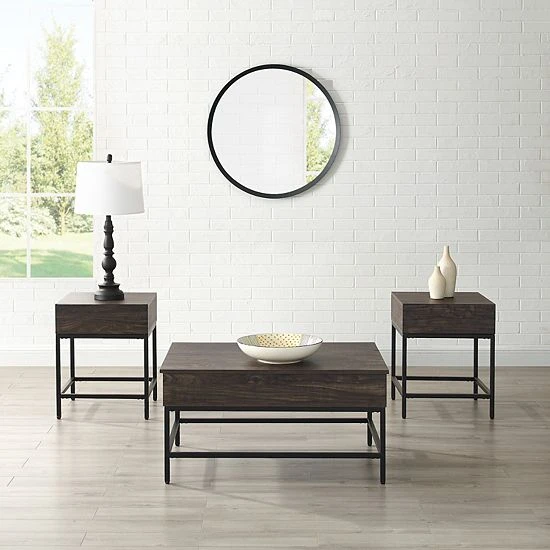 Crosley Jacobsen 3-Piece Coffee Table Set - Image 3