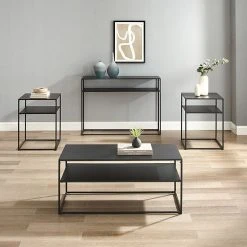 Crosley Braxton Coffee Table, End Table & Console Table 4-piece Set -Crosley Shop unnamed file 2167
