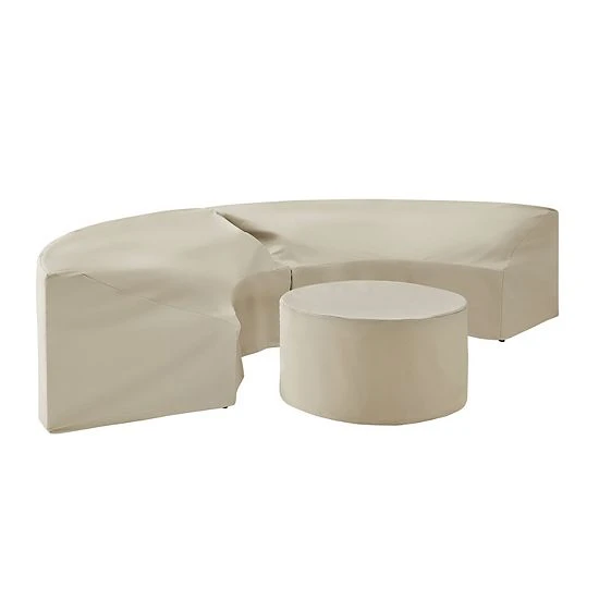 Crosley Catalina Patio Furniture Cover 3-piece Set Tan - Image 4