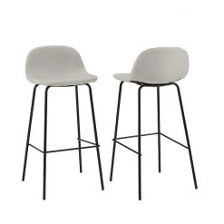 Crosley Riley 2-Piece Bar Stool Set Oatmeal