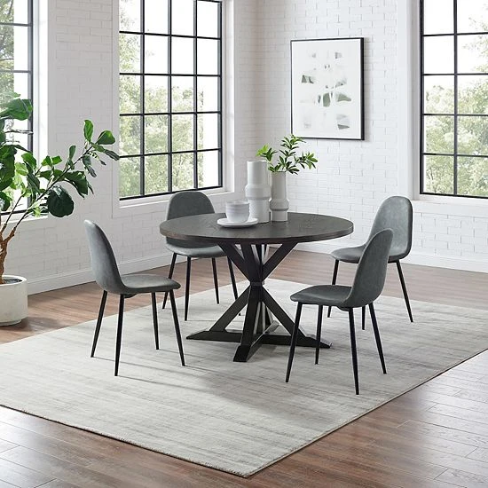 Crosley Hayden Round Dining 5-piece Set 4 Crosley Hayden Round Dining 5-piece Set - Image 2