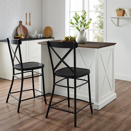 Crosley Clifton Kitchen Island & Camille Stools 2-piece Set - Image 5