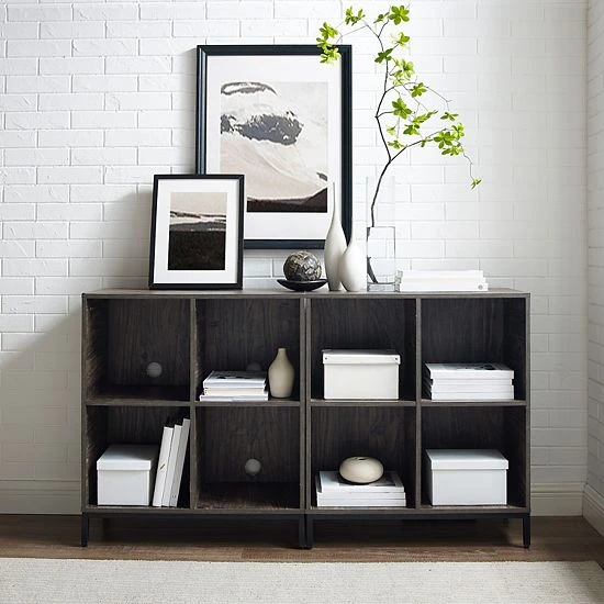 Crosley Jacobsen 8 Cube Storage Bookcase 2-piece Set - Image 5
