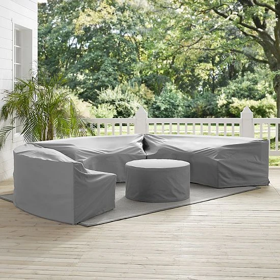 Crosley Catalina Patio Furniture Cover 4-piece Set Tan - Image 2