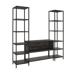 Crosley Jacobsen Entertainment TV Stand & Bookcase 3-piece Set