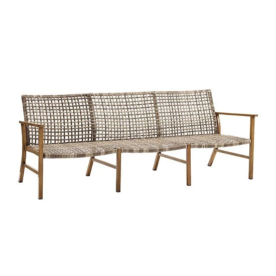 Crosley Ridley Outdoor Wicker & Metal Sofa 3 Crosley Ridley Outdoor Wicker & Metal Sofa