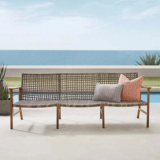 Crosley Ridley Outdoor Wicker & Metal Sofa 5 Crosley Ridley Outdoor Wicker & Metal Sofa - Image 3