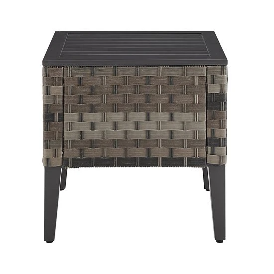 Crosley Prescott Outdoor Wicker Side Table 4 Crosley Prescott Outdoor Wicker Side Table - Image 2