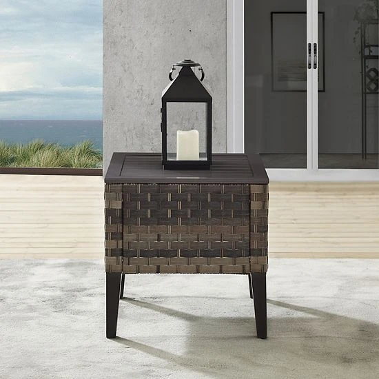 Crosley Prescott Outdoor Wicker Side Table 6 Crosley Prescott Outdoor Wicker Side Table - Image 4