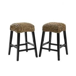 Crosley Edgewater 2-Piece Backless Counter Stool Set