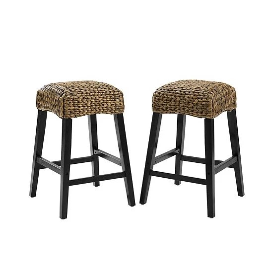 Crosley Edgewater 2-Piece Backless Counter Stool Set 3 Crosley Edgewater 2-Piece Backless Counter Stool Set