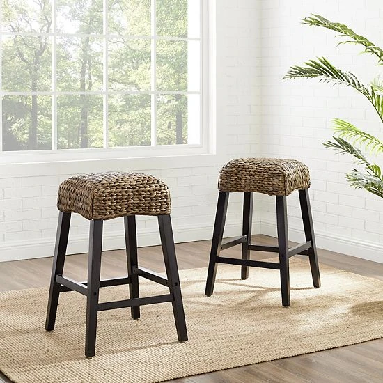 Crosley Edgewater 2-Piece Backless Counter Stool Set 5 Crosley Edgewater 2-Piece Backless Counter Stool Set - Image 3