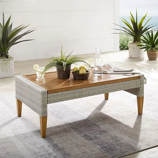 Crosley Capella Outdoor Wicker Coffee Table 5 Crosley Capella Outdoor Wicker Coffee Table - Image 3