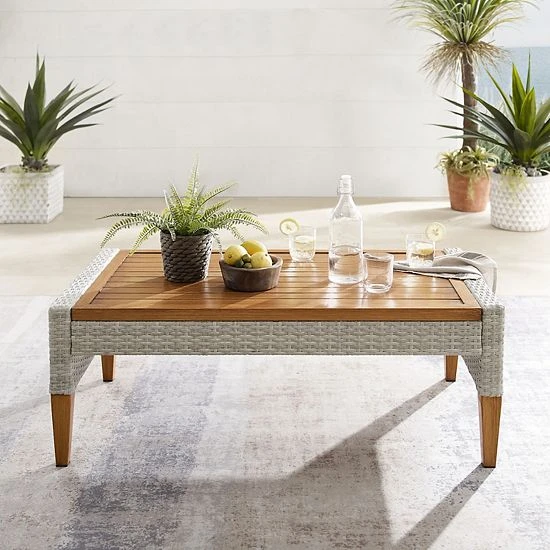 Crosley Capella Outdoor Wicker Coffee Table 6 Crosley Capella Outdoor Wicker Coffee Table - Image 4
