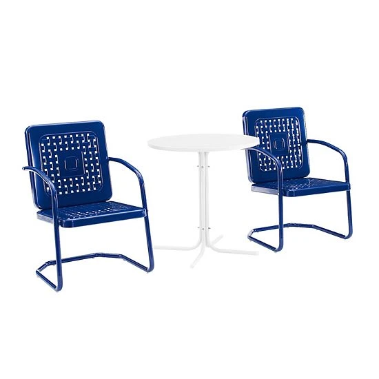 Crosley Bates Outdoor Metal Bistro 3-piece Set 3 Crosley Bates Outdoor Metal Bistro 3-piece Set
