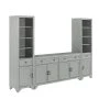 Crosley Tara Sideboard & Bookcase 3-piece Set Distressed Gray 1 Crosley Tara Sideboard & Bookcase 3-piece Set Distressed Gray -Crosley Shop unnamed file 2578