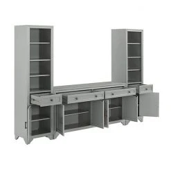 Crosley Tara Sideboard & Bookcase 3-piece Set Distressed Gray 11 Crosley Tara Sideboard & Bookcase 3-piece Set Distressed Gray -Crosley Shop unnamed file 2580