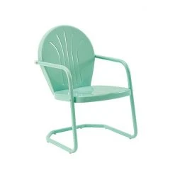 Crosley Furniture Griffith Metal Chair In Aqua