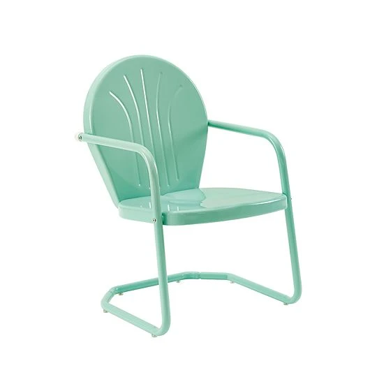Crosley Furniture Griffith Metal Chair In Aqua 3 Crosley Furniture Griffith Metal Chair In Aqua