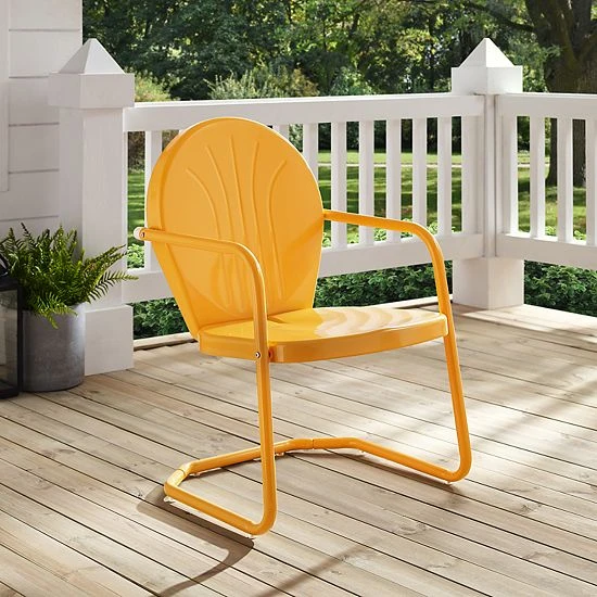 Crosley Furniture Griffith Metal Chair In Aqua 4 Crosley Furniture Griffith Metal Chair In Aqua - Image 2