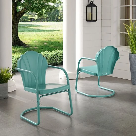 Crosley Tulip Outdoor Chair 2-piece Set White - Image 2