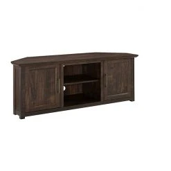 Crosley Camden Corner TV Stand Frosted Oak