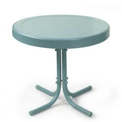 Crosley Outdoor Retro Metal Side Table Blue
