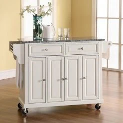 Crosley Furniture Granite Kitchen Cart Cherry -Crosley Shop unnamed file 482