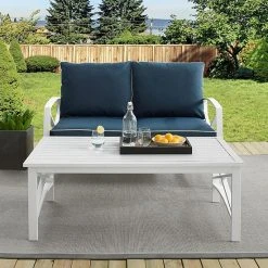 Crosley Kaplan Patio Loveseat & Coffee Table 2-piece Set Gray -Crosley Shop unnamed file 507