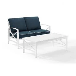 Crosley Kaplan Patio Loveseat & Coffee Table 2-piece Set Gray -Crosley Shop unnamed file 509