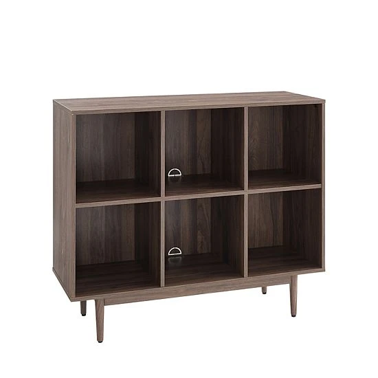 Crosley Liam 6-Cube Bookcase Black 3 Crosley Liam 6-Cube Bookcase Black