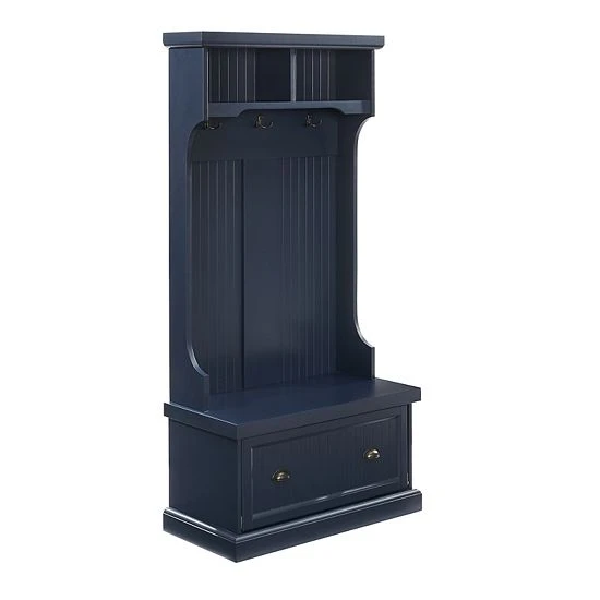 Crosley Shoreline Hall Tree Storage Bench Navy - Image 6