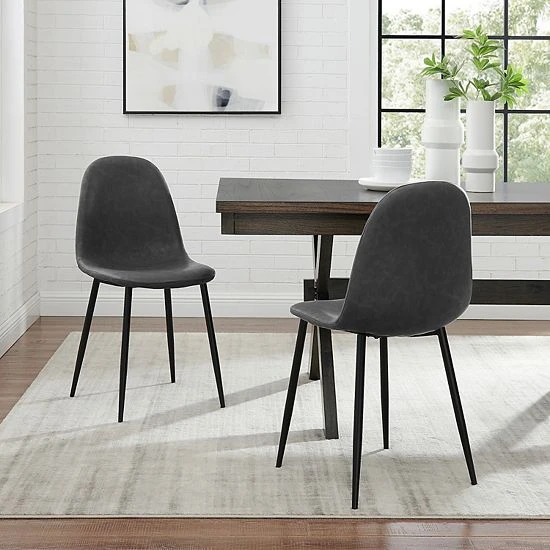 Crosley Weston 2-Piece Dining Chair Set Distressed Black - Image 3