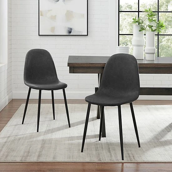 Crosley Weston 2-Piece Dining Chair Set Distressed Black - Image 4