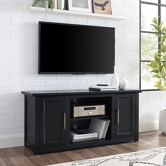 Crosley Camden Low Profile TV Stand Dark Walnut 4 Crosley Camden Low Profile TV Stand Dark Walnut - Image 2