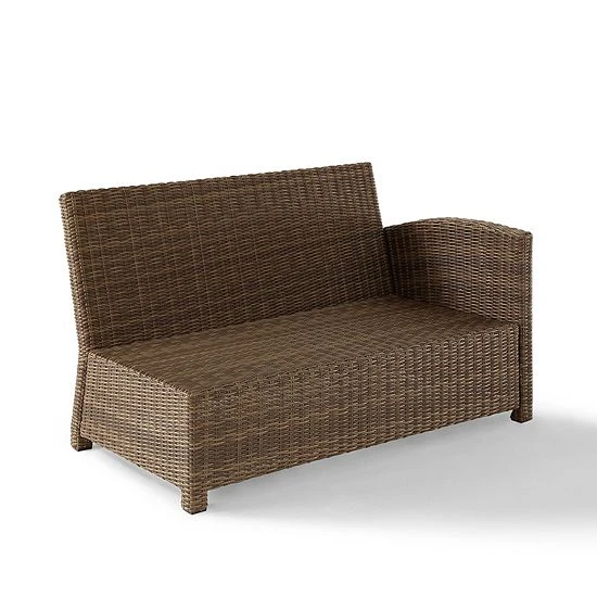 Crosley Bradenton Patio Wicker Sectional Right Side Loveseat Couch Gray Gray 6 Crosley Bradenton Patio Wicker Sectional Right Side Loveseat Couch Gray Gray - Image 4