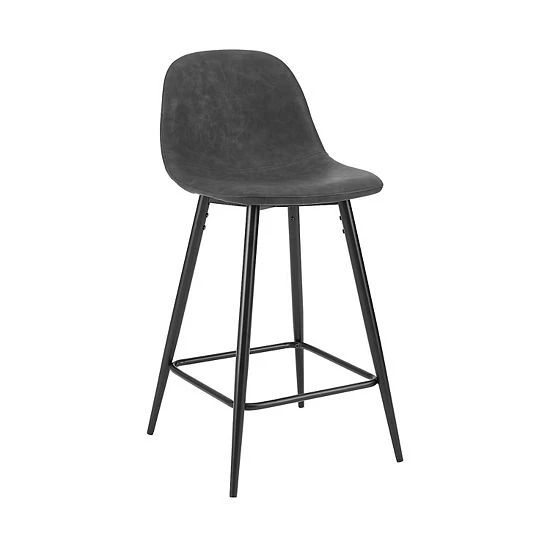 Crosley Weston 2-Piece Counter Stool Set Distressed Gray 4 Crosley Weston 2-Piece Counter Stool Set Distressed Gray - Image 2