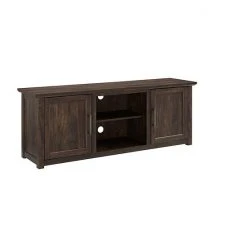 Crosley Camden Low Profile TV Stand Dark Walnut