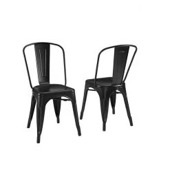 Crosley Amelia 2-Piece Metal Chair Set