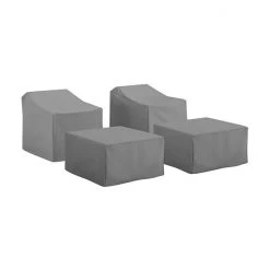 Crosley Chair & Ottoman Patio Furniture Cover 4-piece Set Tan