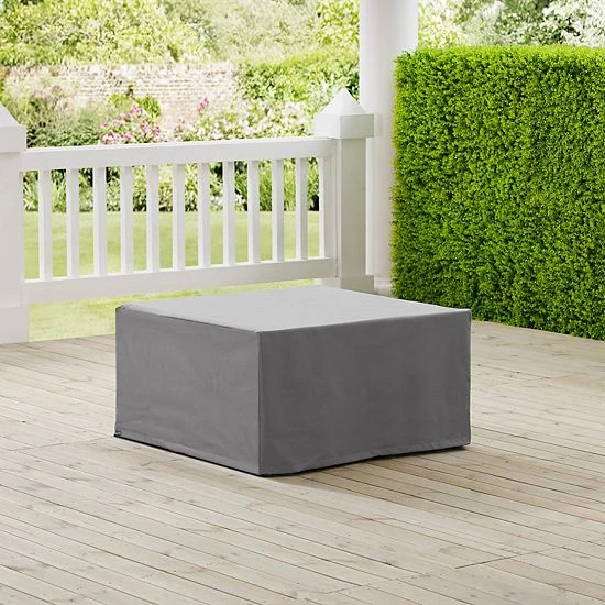 Crosley Outdoor Square Table & Ottoman Cover Tan 4 Crosley Outdoor Square Table & Ottoman Cover Tan - Image 2