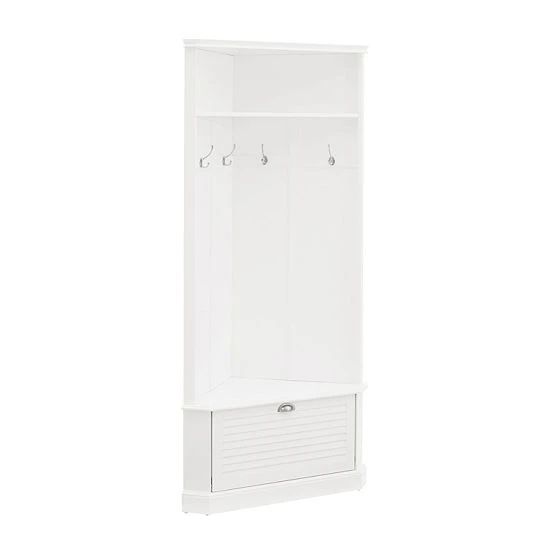 Crosley Ellison Corner Hall Tree Storage Bench Gray - Image 8