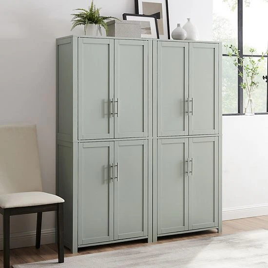 Crosley Savannah Pantry 2-piece Set Gray - Image 2