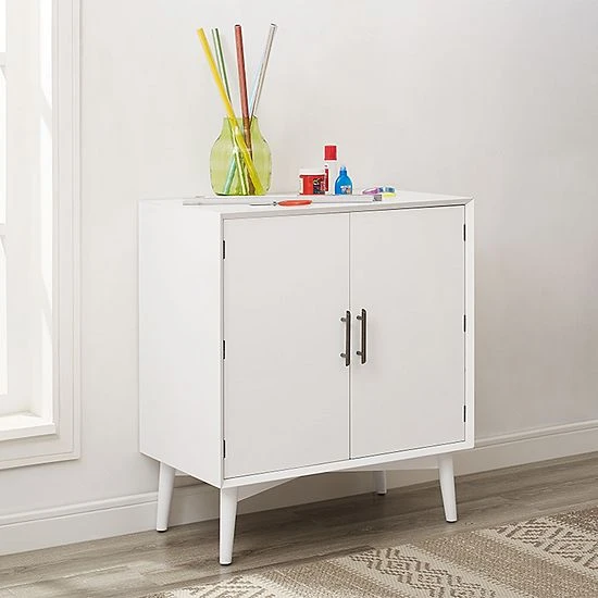 Crosley Landon Bar Cabinet White 6 Crosley Landon Bar Cabinet White - Image 4