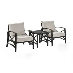 Crosley Furniture Kaplan 3-Piece Outdoor Seating Set With Mist Cushion Brown -Crosley Shop unnamed file 892