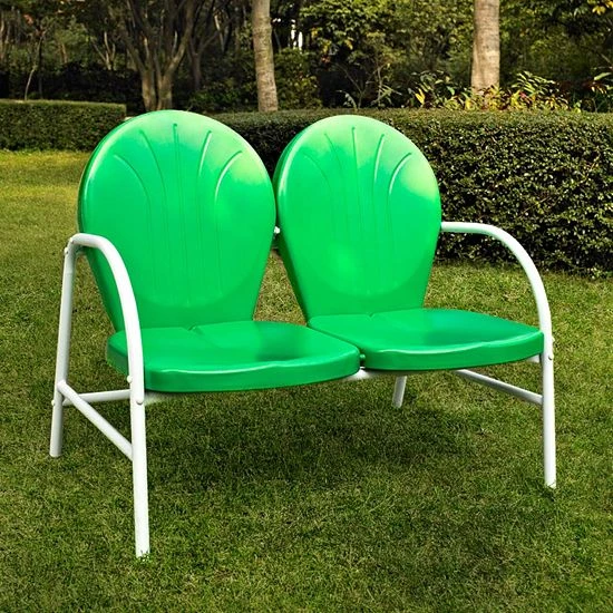 Crosley Griffith Metal Loveseat White - Image 2